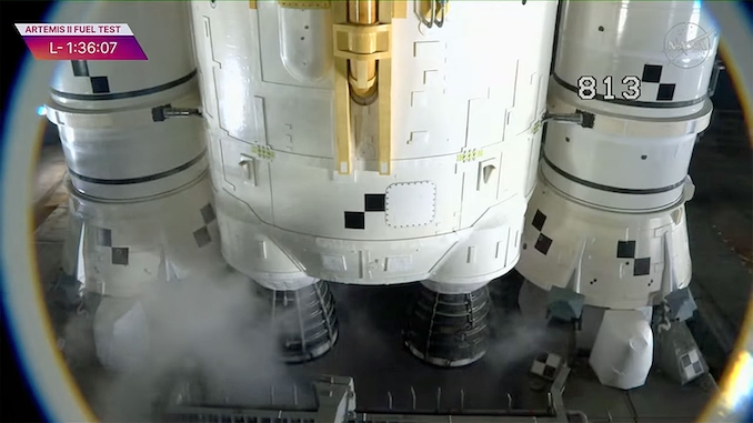 Moon mission fueling test concludes with no major problems