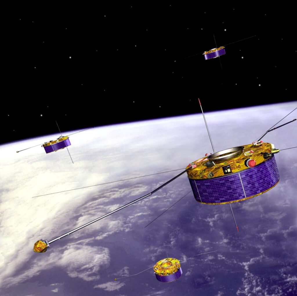 Moving satellites to meet a plane for rare reentry data