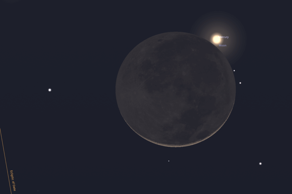 The Moon Hides Mercury, Tours the Planets Through Late February