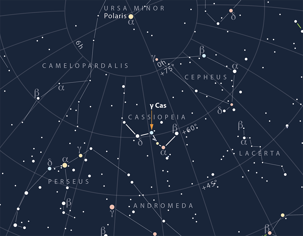 Breakthrough Discovery Solves 50-Year Mystery of High-Energy Emissions from Gamma-Cas Star