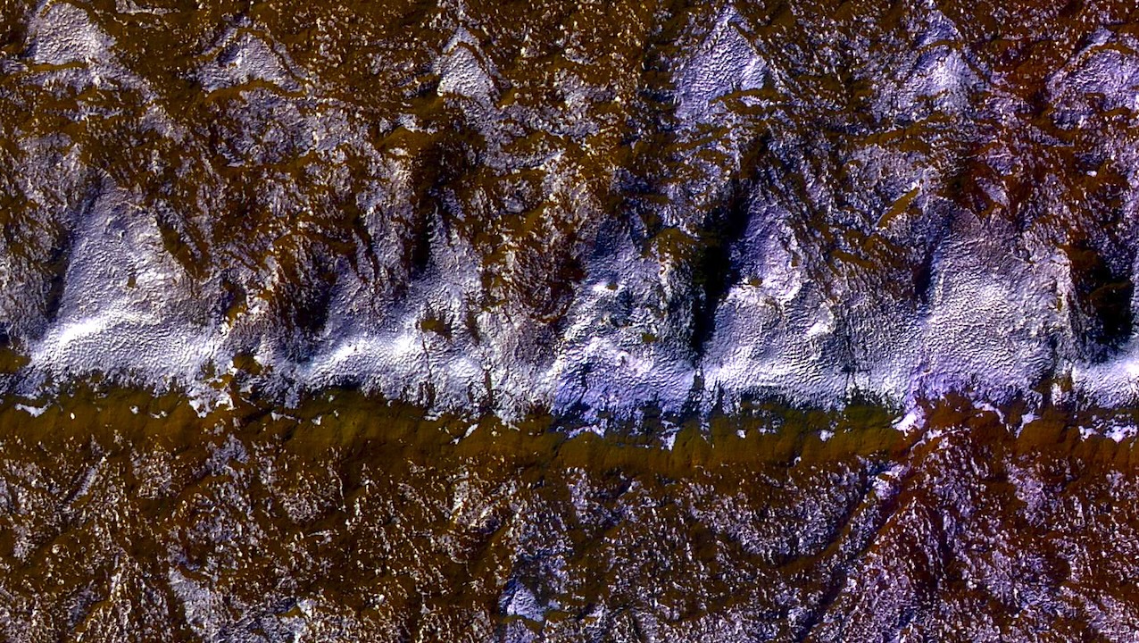 South Polar Layered Terrain On Mars