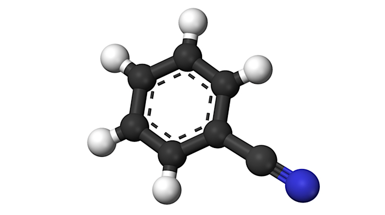 Aromatic Rings In The Central Molecular Zone: Benzonitrile