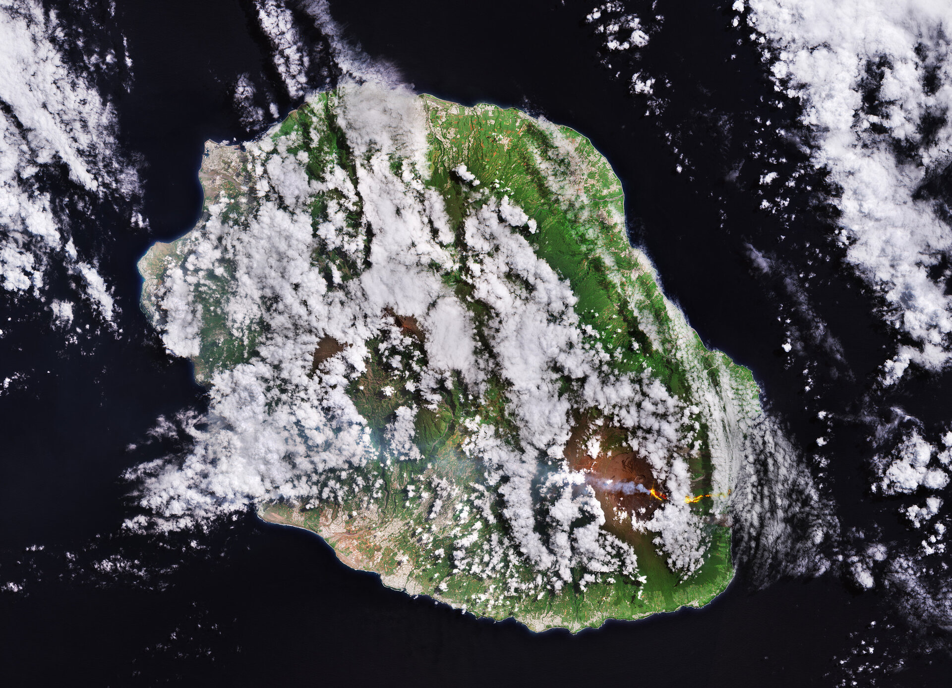 Earth from Space: Lava flow on Réunion Island