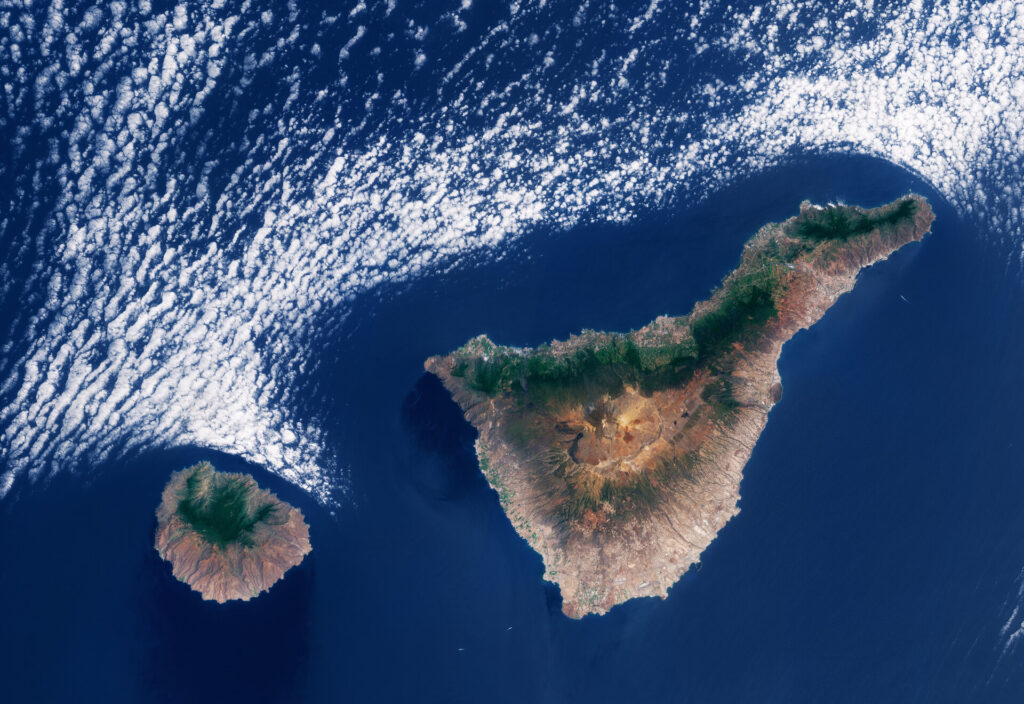 Satellite Image Reveals Stunning Cloud Formations Over Tenerife and La Gomera