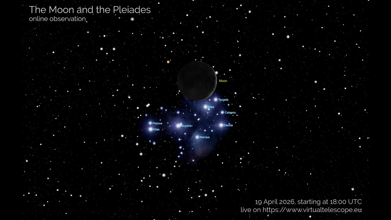 Telescope livestream: Watch the moon pass in front of the Pleiades on April 19