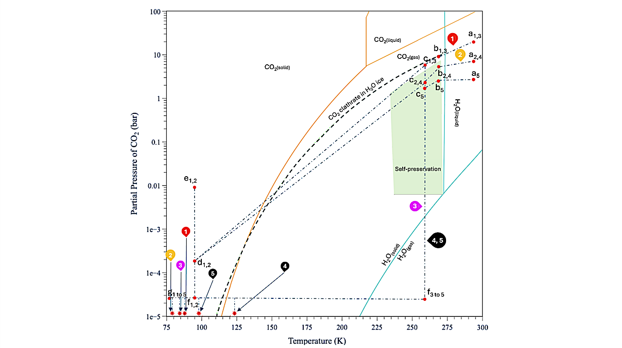 The Fate Of Frozen Carbonated Water At Europa-like Conditions