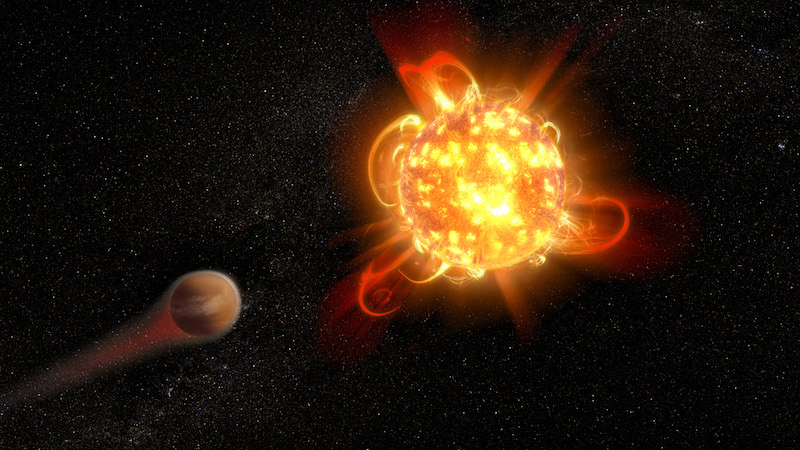 Could violent stellar flares make planets more habitable?