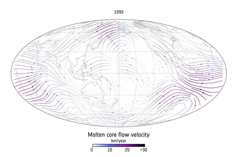 Insights into Earth’s molten outer core from space