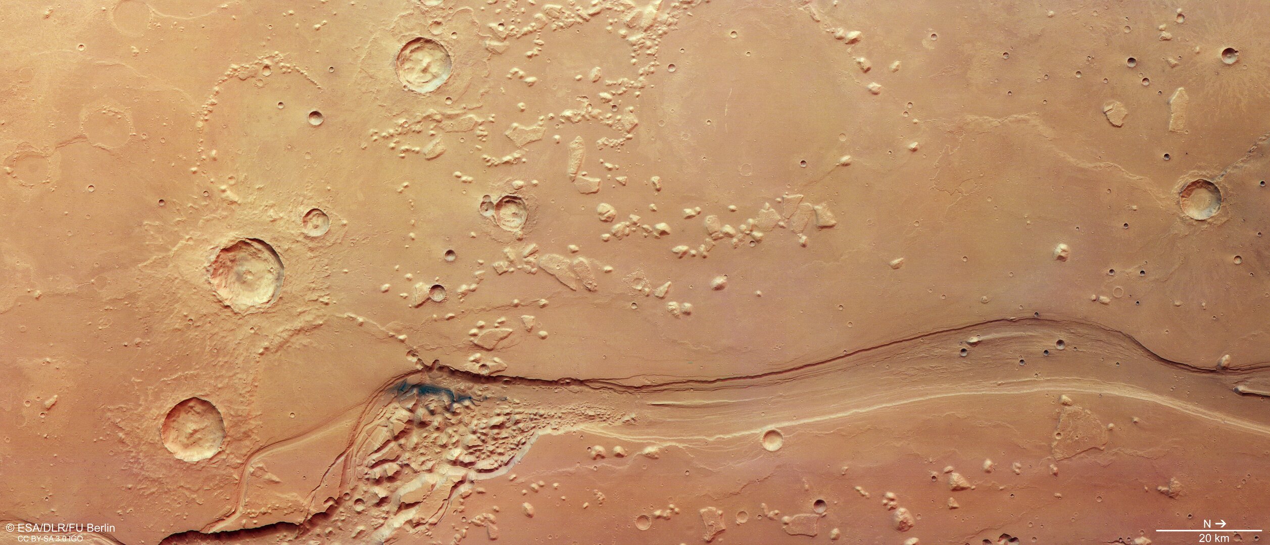 Mars Express Reveals the Geologic Wonders of Shalbatana Vallis