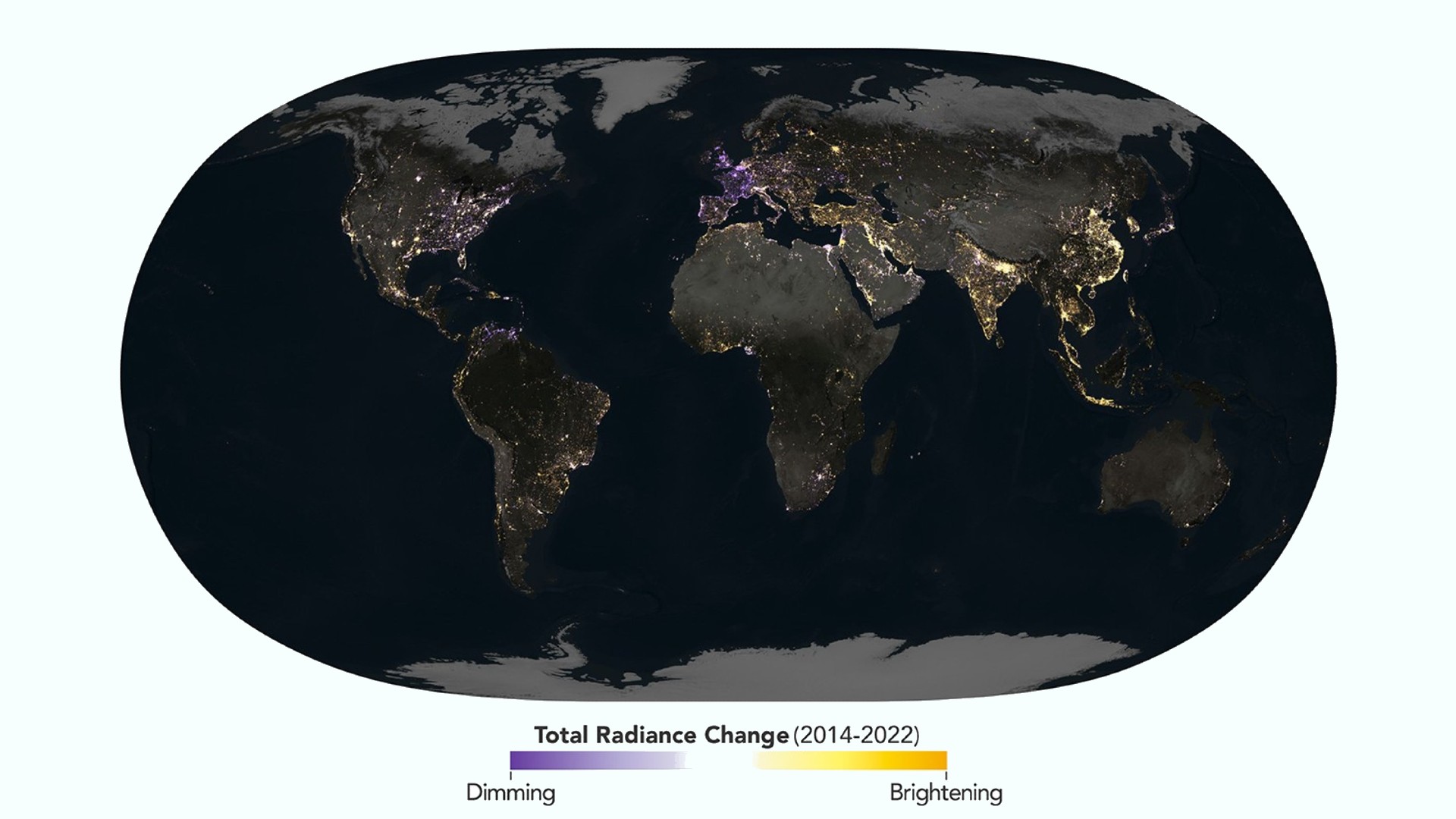 NASA satellite images uncover dramatic changes in Earth's nighttime lights