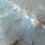 Subsiding Terrain On Mars