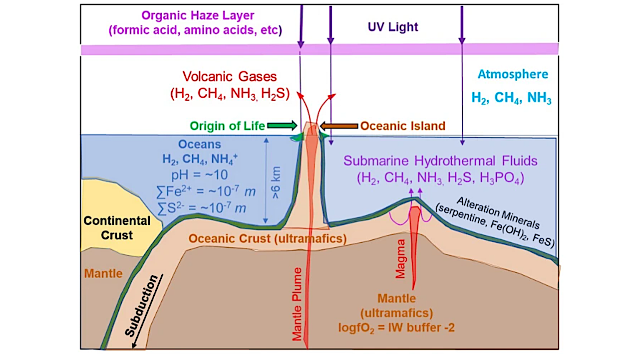 The Hydrogen, Methane And Ammonia Biosphere On Early Earth