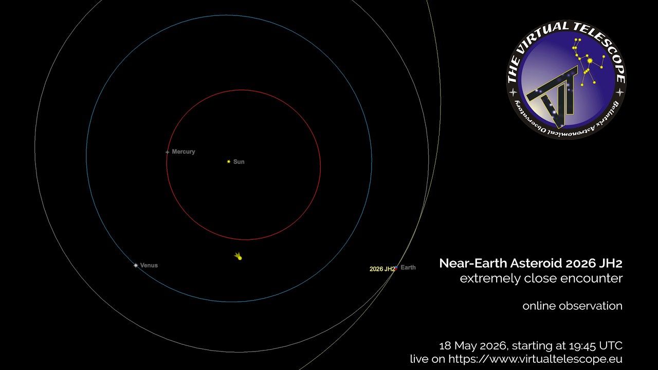 Watch an asteroid the size of a blue whale hurtle towards Earth live online May 18